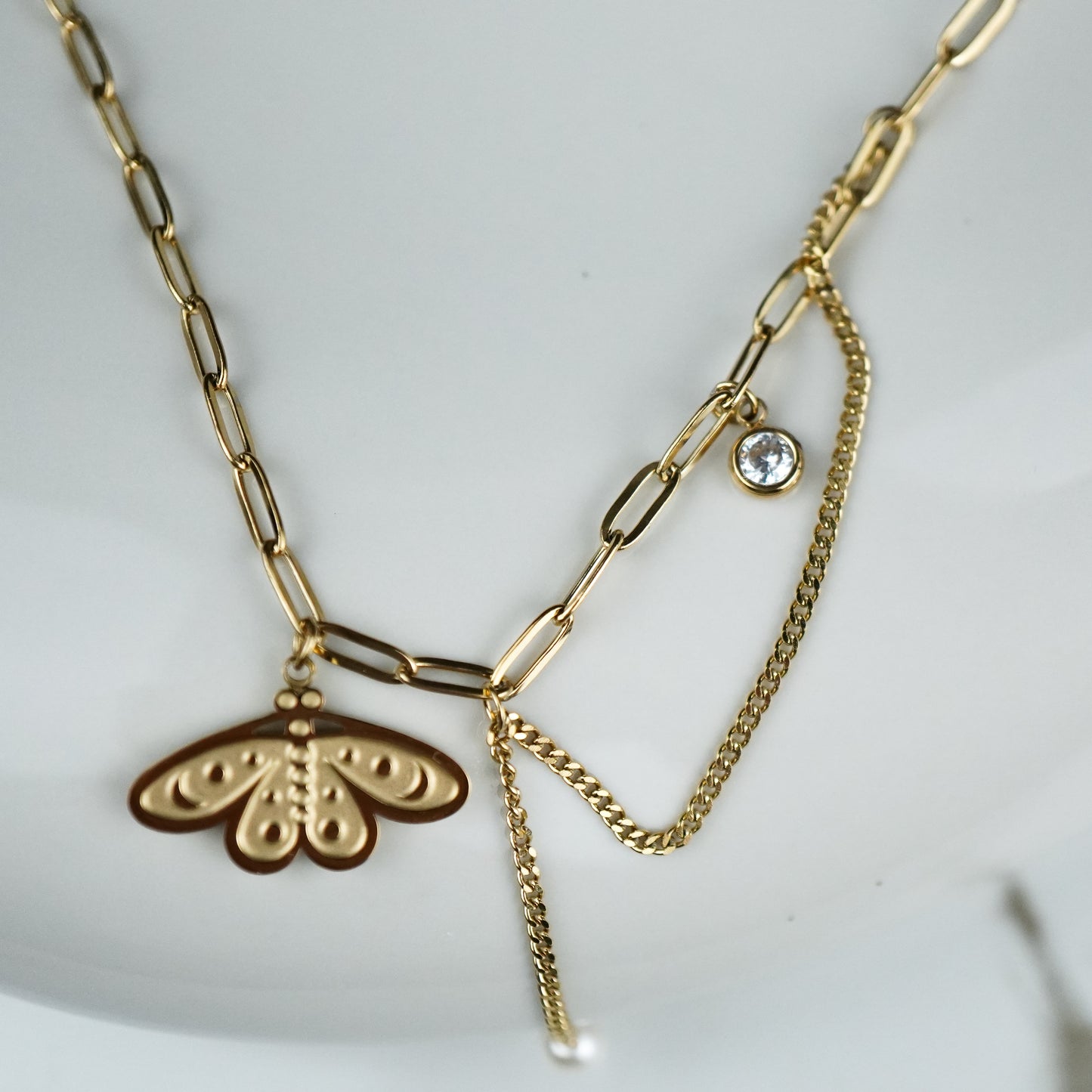 Butterfly Necklace Gold