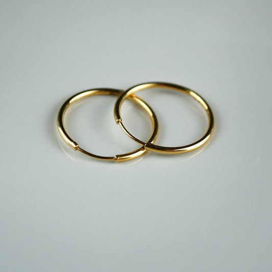 Fine Hoop Earrings Gold