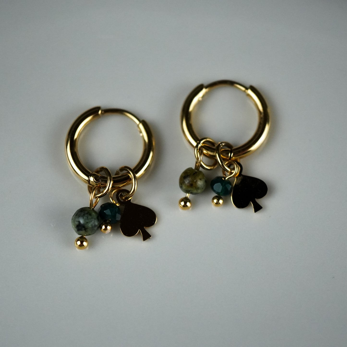 Nature Stone Earrings Gold