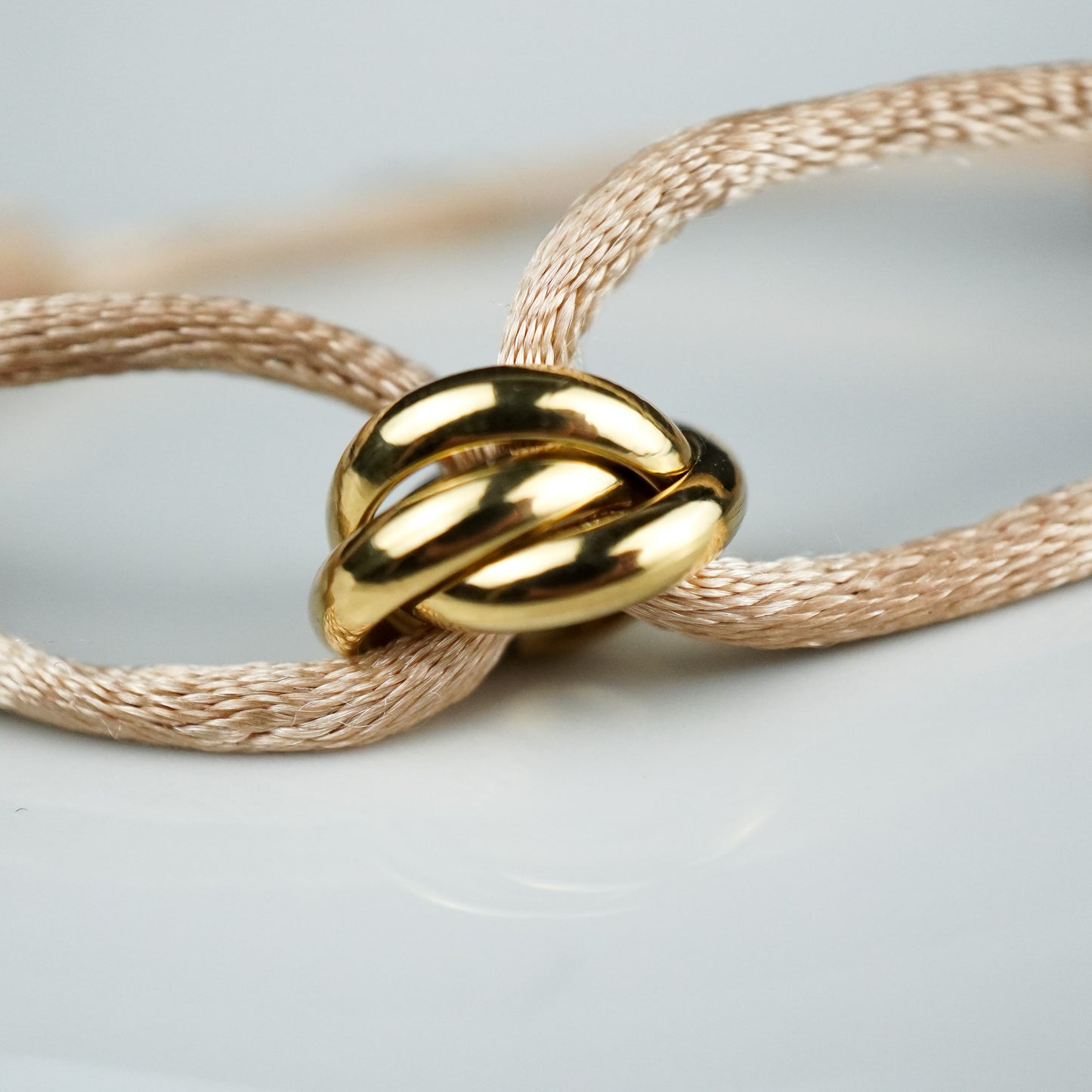 Satin Knot Bracelet Gold