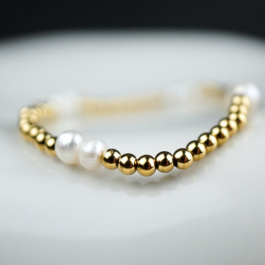 Pearl Mix Bracelet Gold