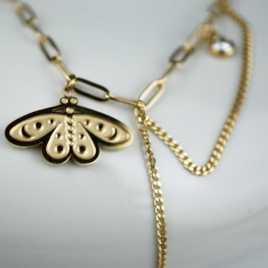 Butterfly Necklace Gold